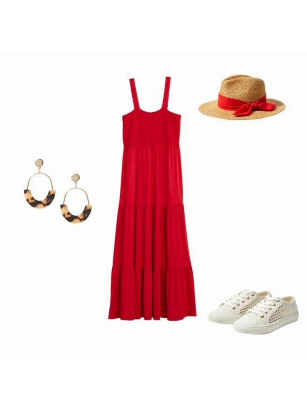 LOFT Sleeveless Maxi Dress with Tiered Skirt
